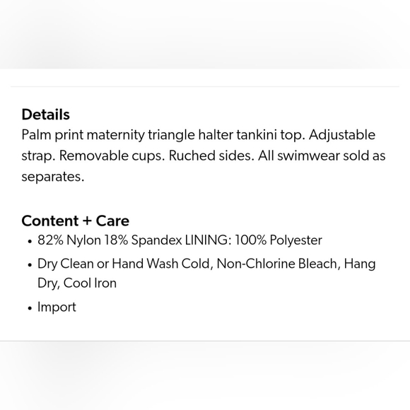 Pinkblush Maternity Tankini Top - Picture 5 of 8